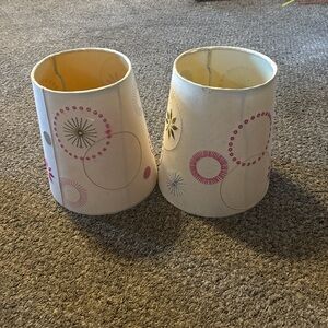 Decorative Pink and White Lampshades